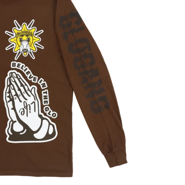 Believe in the Glo Long Sleeve Tee (Brown)