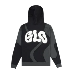 Curve Cut Full Zip Hoodie (Black)