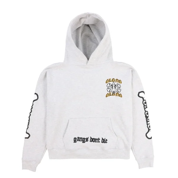 Gangs Don't Die Bones Hoodie (Heather Grey)