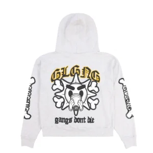 Gangs Don't Die Bones Hoodie (Heather Grey)