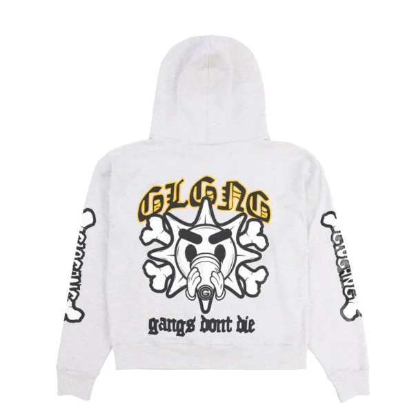 Gangs Don't Die Bones Hoodie (Heather Grey)