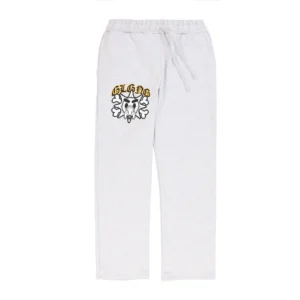 Gangs Don't Die Bones Straight Leg Sweatpants (Heather Grey)