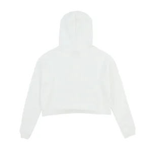 Glo Kitty Crop Hoodie (White)