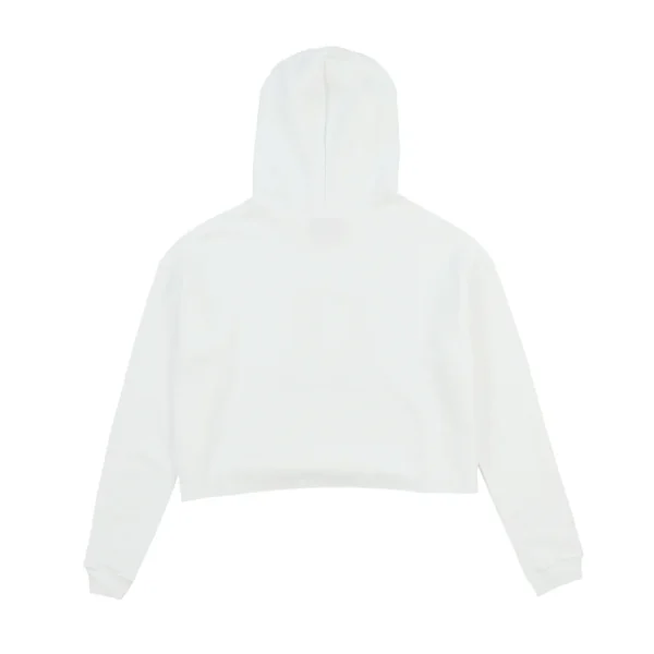 Glo Kitty Crop Hoodie (White)