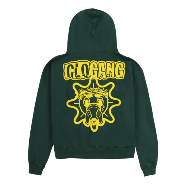 Glo Sun Font Hoodie (Forest Green)