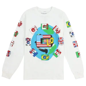 Glo TV Long Sleeve Tee (White)