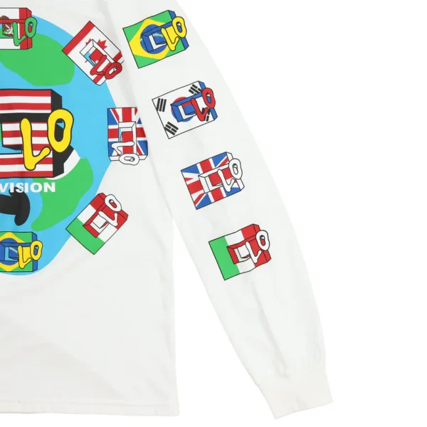 Glo TV Long Sleeve Tee (White)