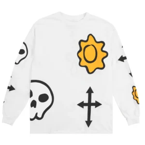 Sun and Skulls Long sleeve (White)